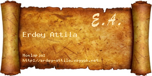 Erdey Attila névjegykártya